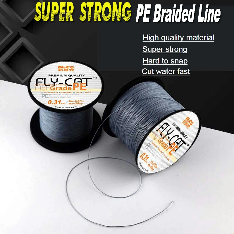 300m 500m 1000m Multifilament PE Braided Fishing Line Brand Series 4 Strands Super Strong 10lb-80lb