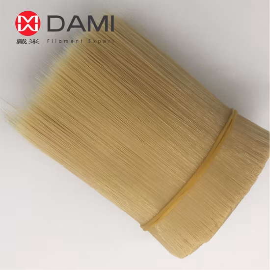 Plastic Natural White Bristle Imitation Solid Tapered Synthetic Pet Filaments for Paint Brush