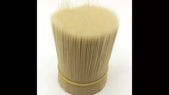 Plastic Natural White Bristle Imitation Solid Tapered Synthetic Pet Filaments for Paint Brush
