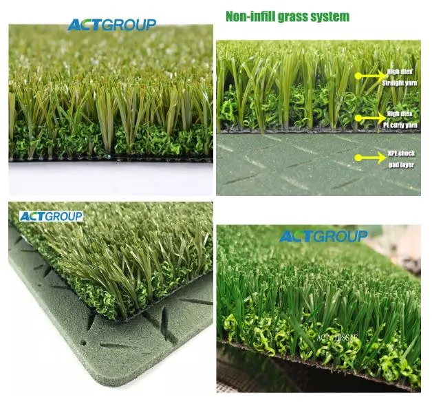 Unfilled Soccer Artificial Grass/Synthetic Grass/Artificial Turf for Football Court Y30-R1