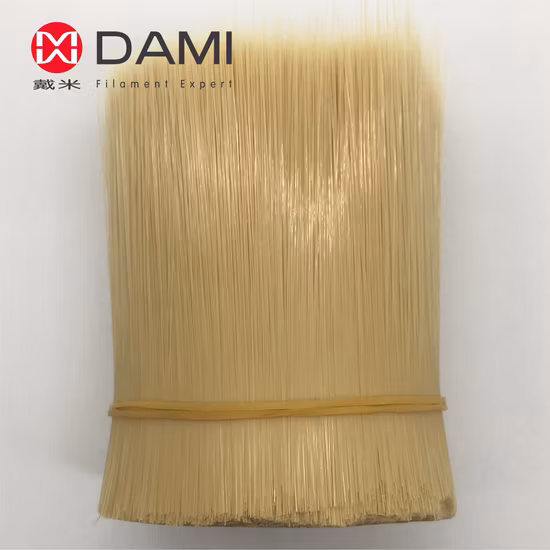 Plastic Natural White Bristle Imitation Solid Tapered Synthetic Pet Filaments for Paint Brush