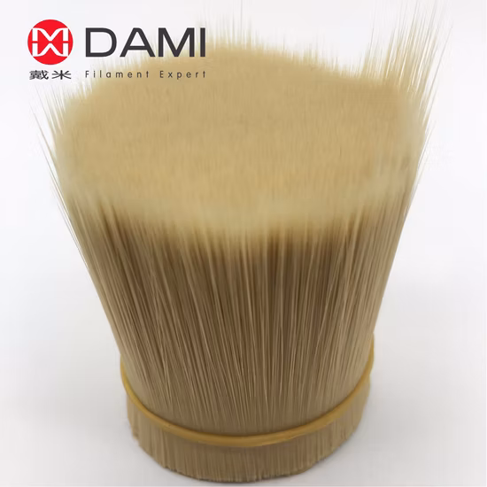 Plastic Natural White Bristle Imitation Solid Tapered Synthetic Pet Filaments for Paint Brush