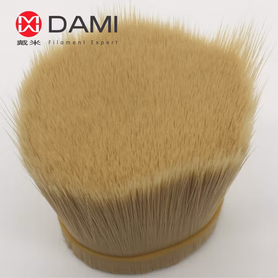 Plastic Natural White Bristle Imitation Solid Tapered Synthetic Pet Filaments for Paint Brush